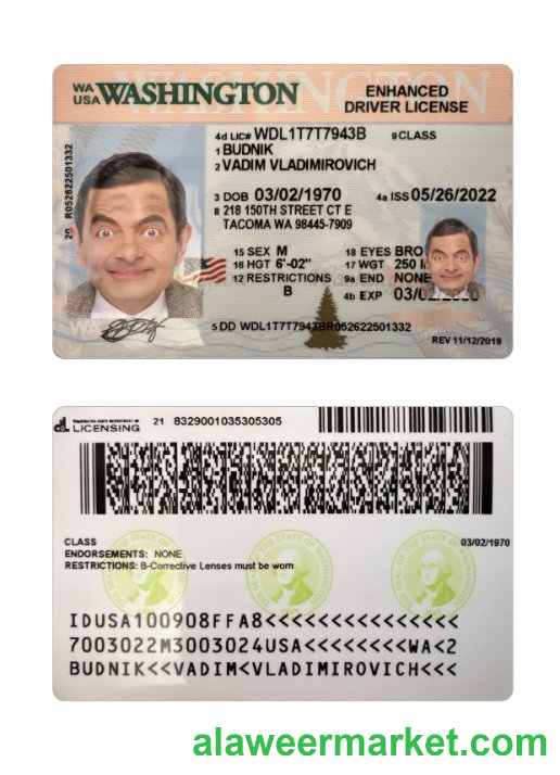 USA Washington driving license 2022-present